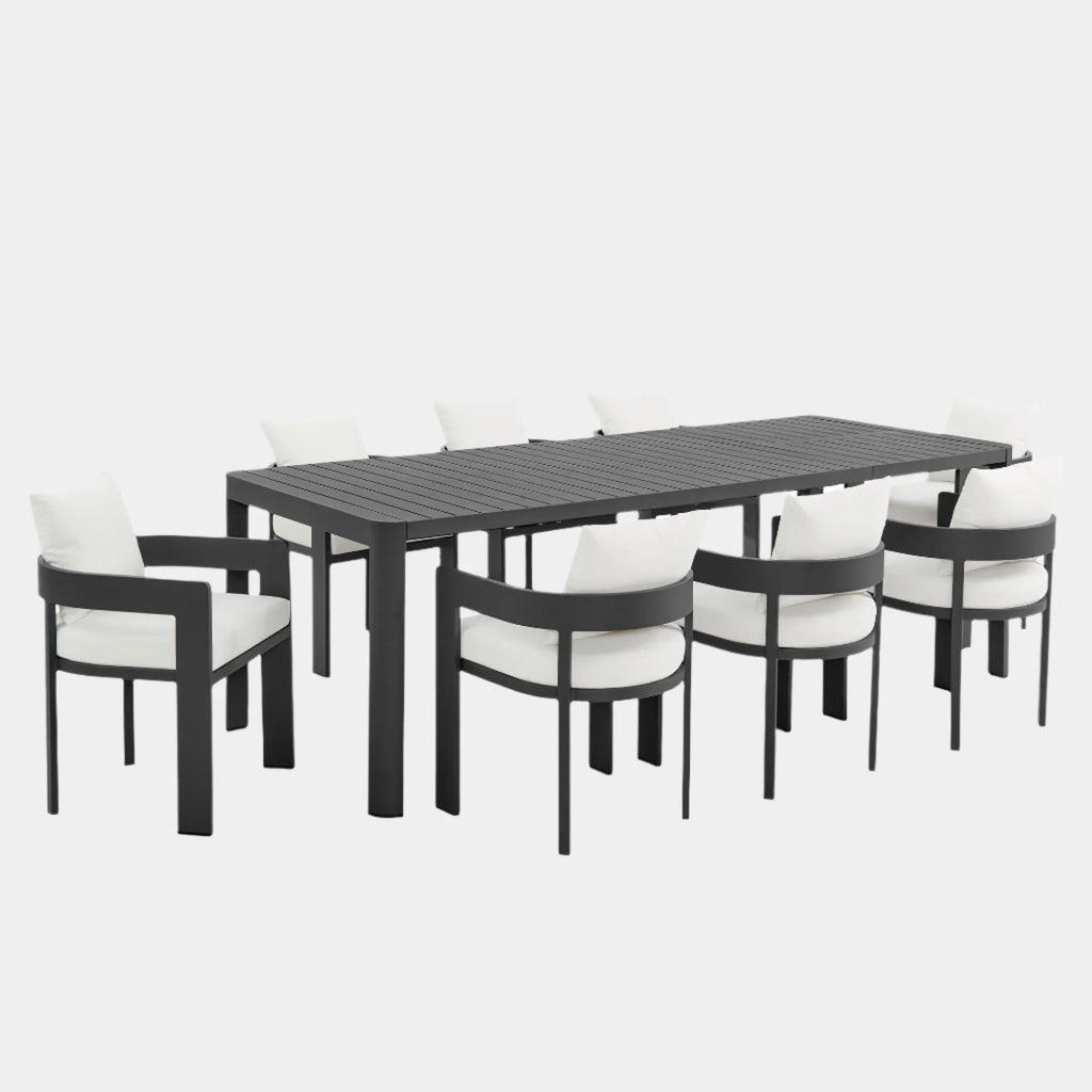Tahoe 9-Piece Outdoor Patio Aluminum Dining Set