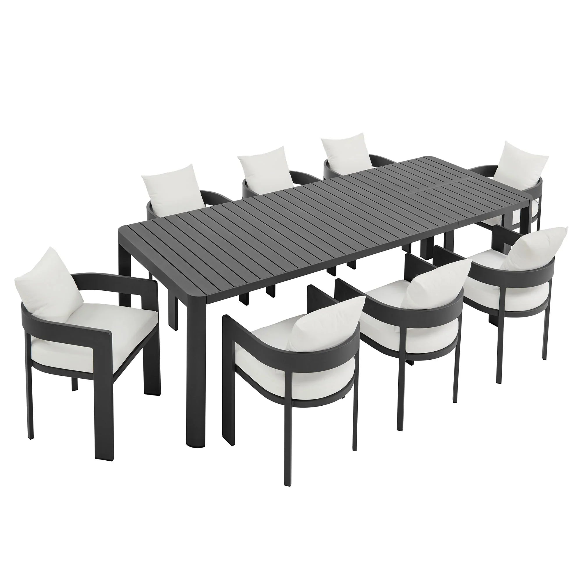 Tahoe 9-Piece Outdoor Patio Aluminum Dining Set