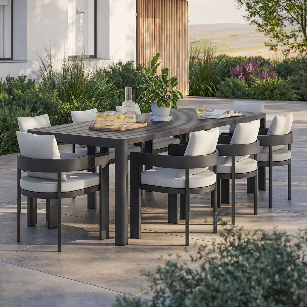 Tahoe 9-Piece Outdoor Patio Aluminum Dining Set