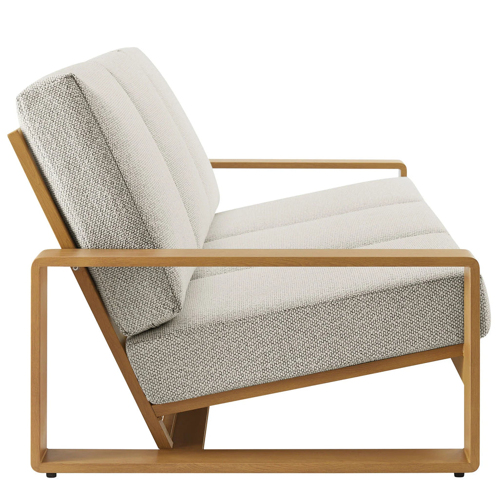 Lirienne 2-Piece Outdoor Patio Aluminum Faux Wood Furniture Set