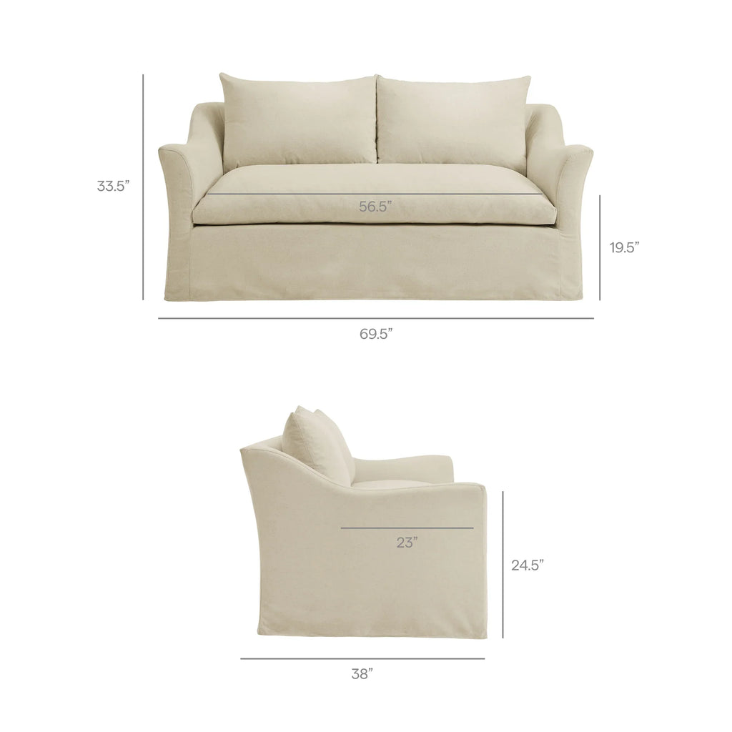 Somerset 70" Linen Blend Loveseat