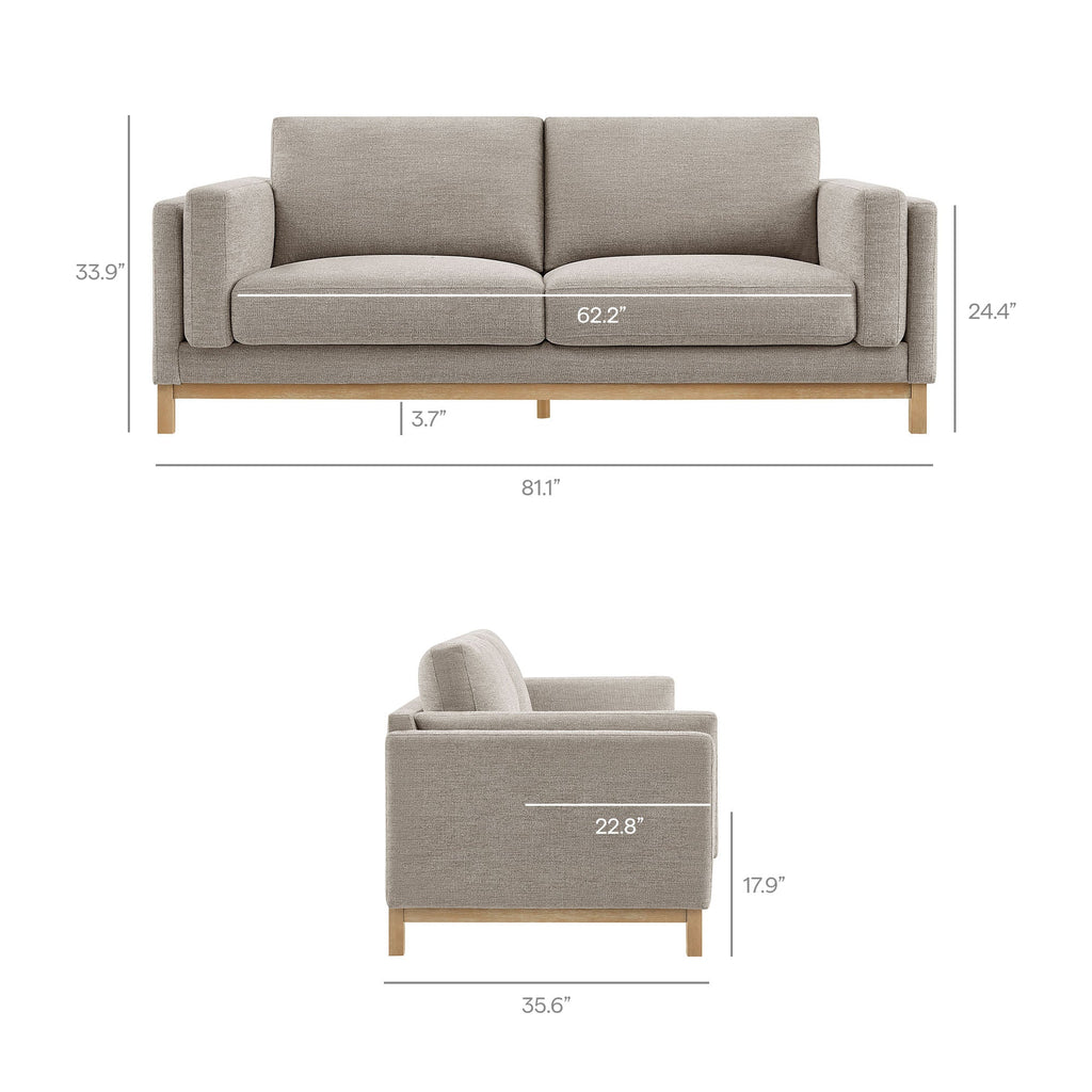 Roscoe 81 inch Fabric Sofa