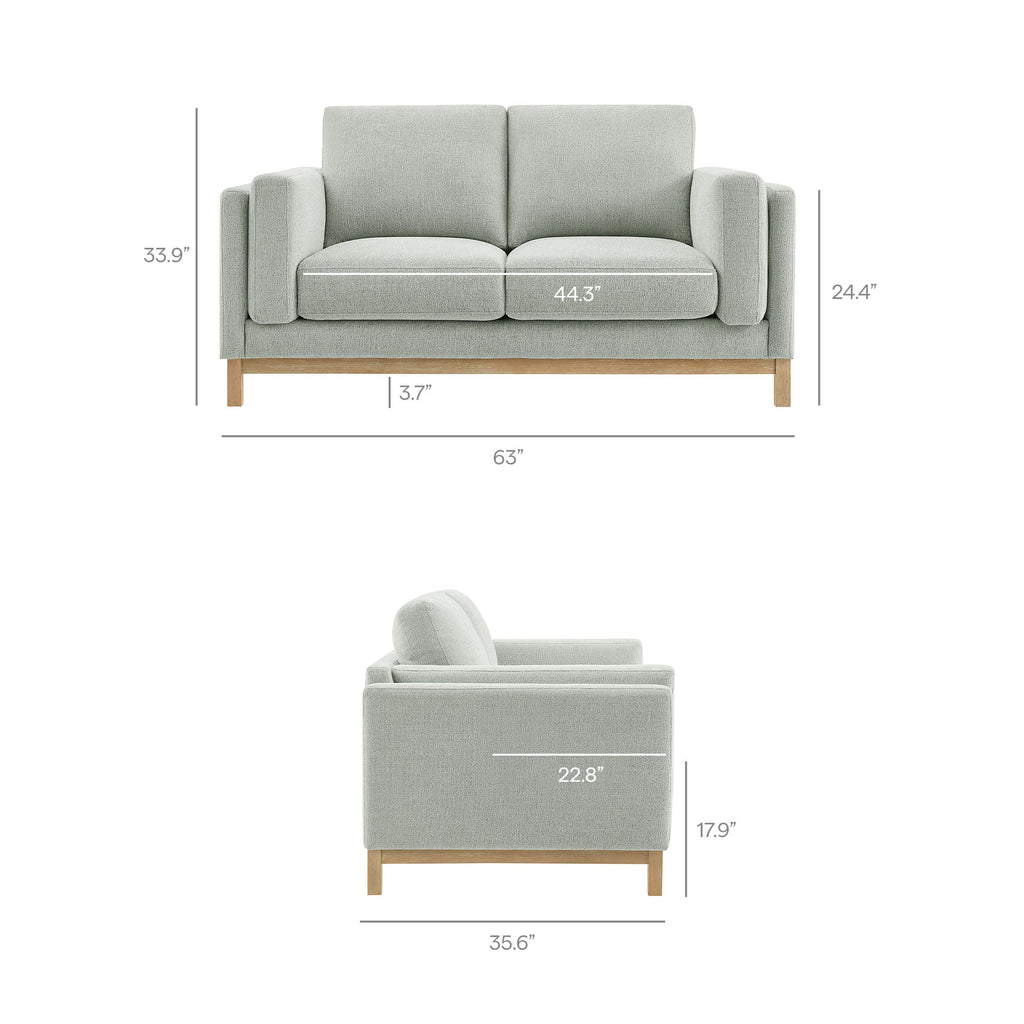 Roscoe 63 inch Fabric Loveseat