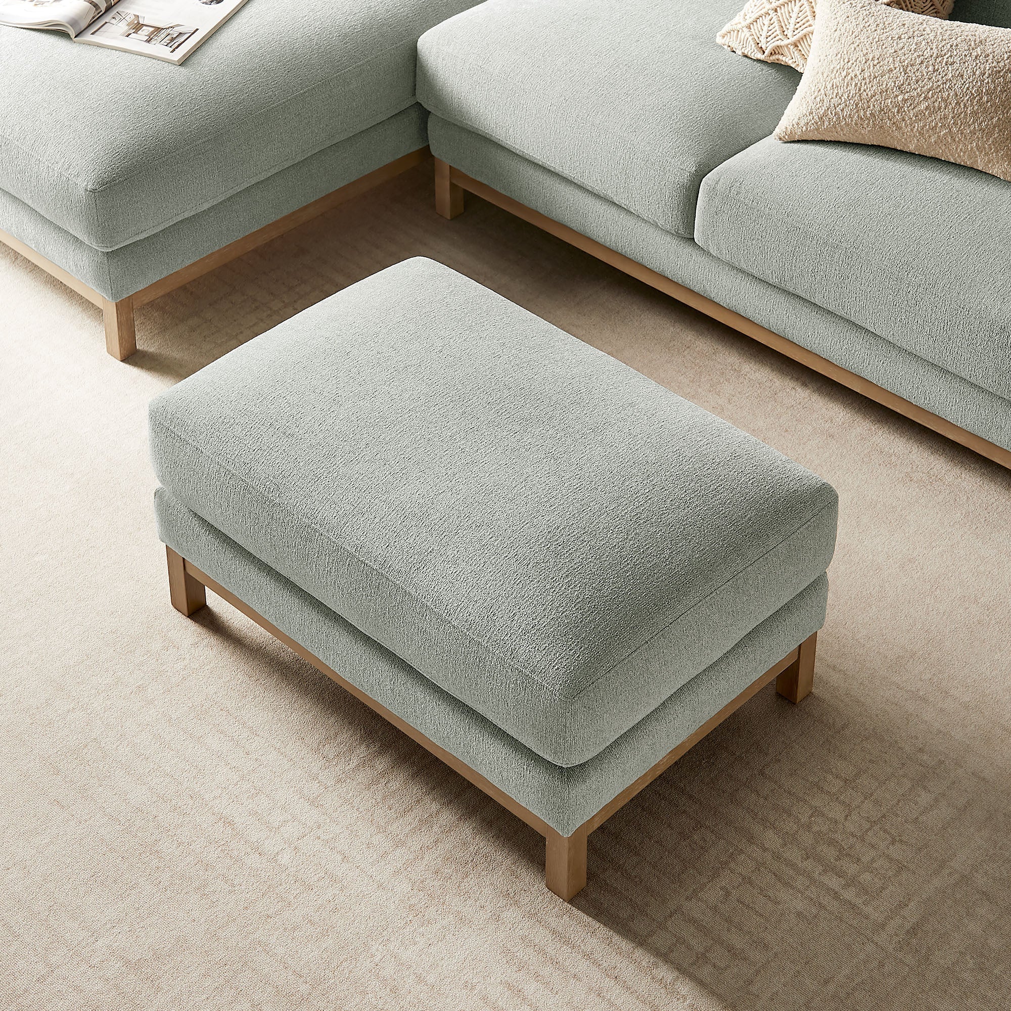 Roscoe Fabric Ottoman