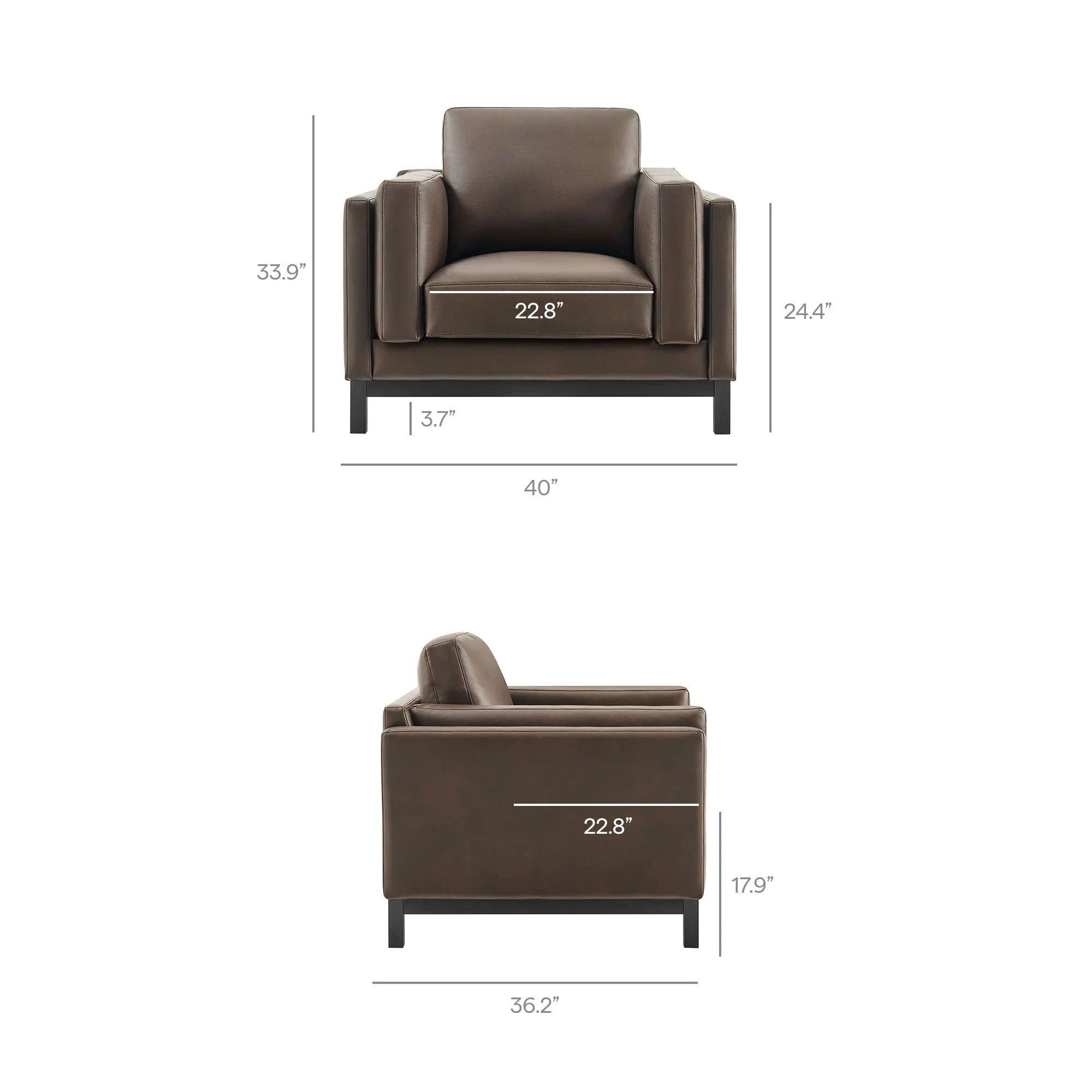 Roscoe Vegan Leather Armchair