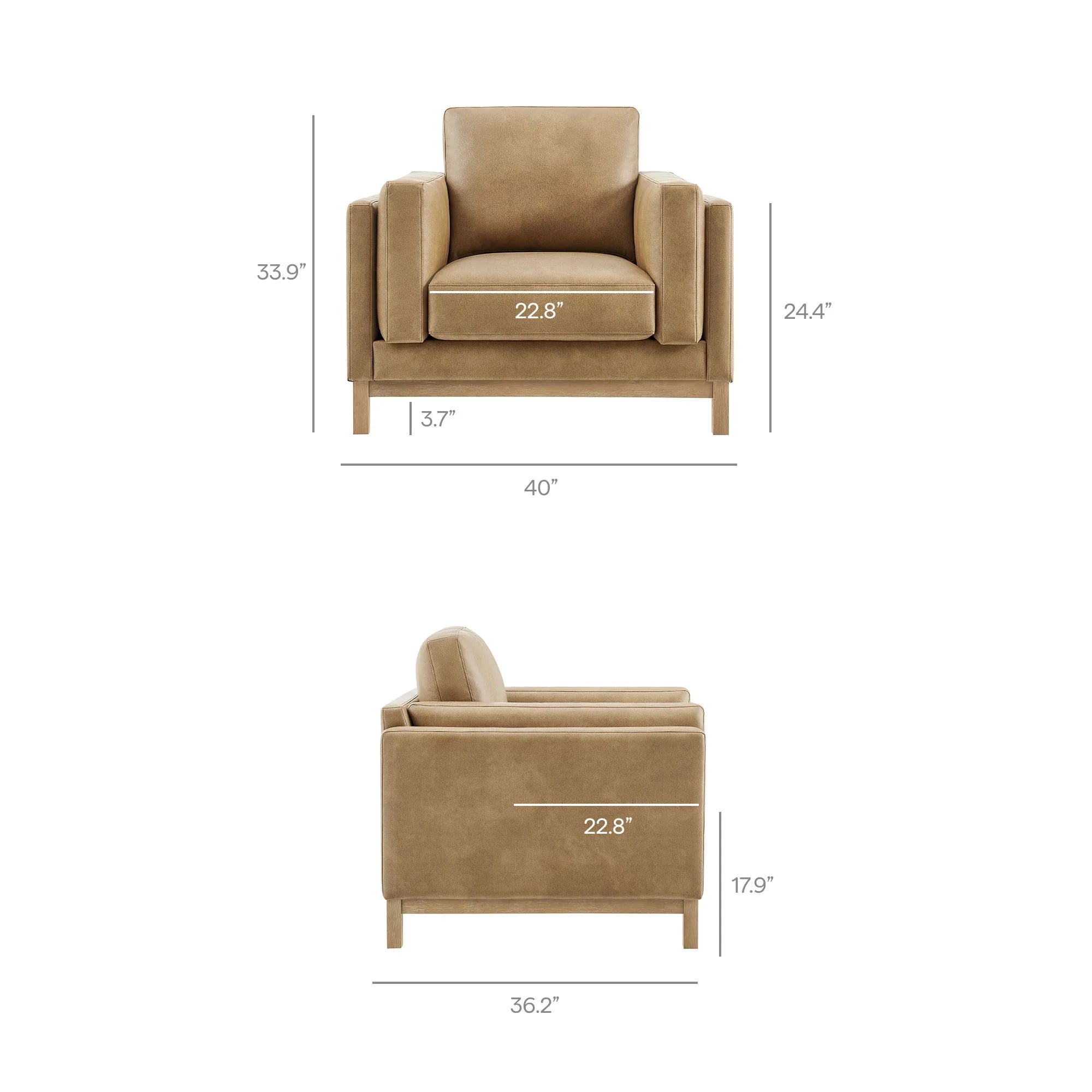 Roscoe Vegan Leather Armchair