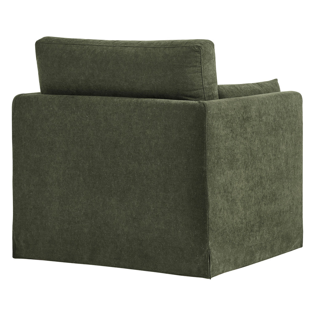 Wellfleet Slipcovered Linen-Blend Armchair