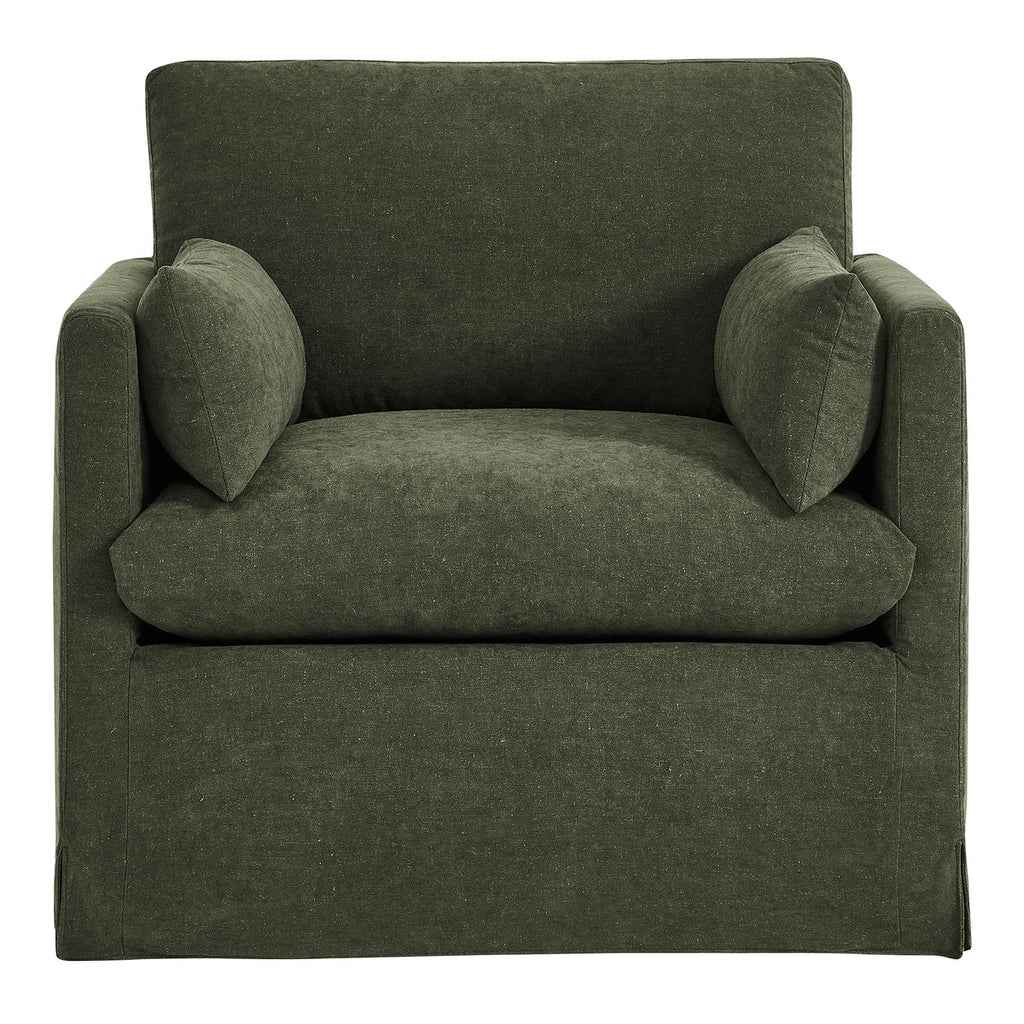 Wellfleet Slipcovered Linen-Blend Armchair