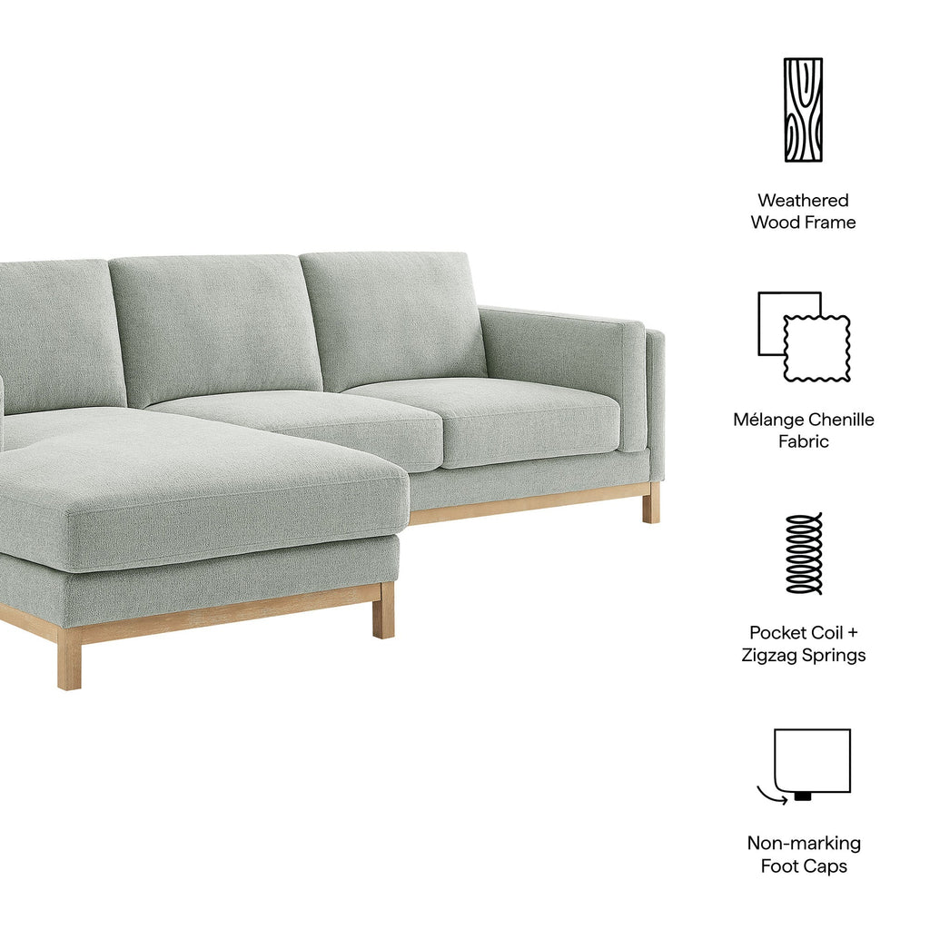 Roscoe Left-Facing Fabric Sectional Sofa