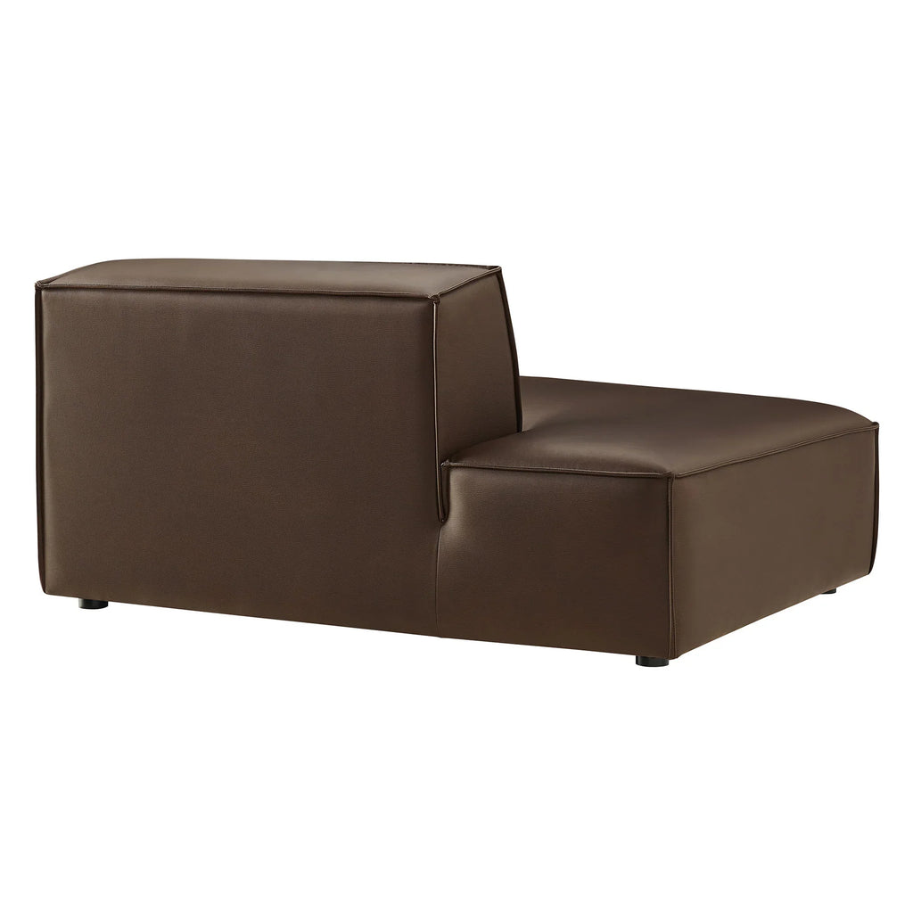 Restore Vegan Leather Left-Facing Armless Modular Chaise
