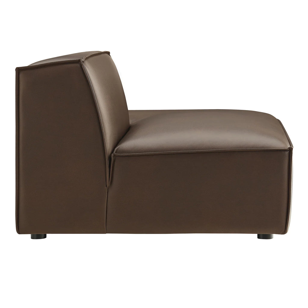 Restore Vegan Leather Right-Facing Armless Modular Chaise