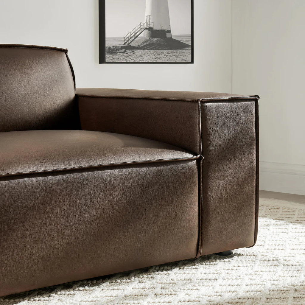 Restore Vegan Leather Right-Facing Modular Lounge Chair