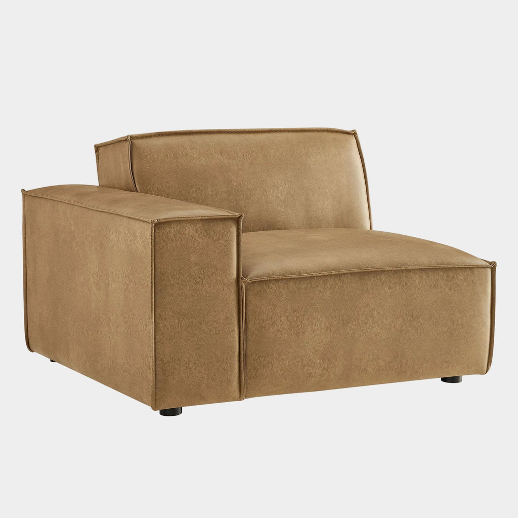Restore Vegan Leather Left-Facing Modular Lounge Chair