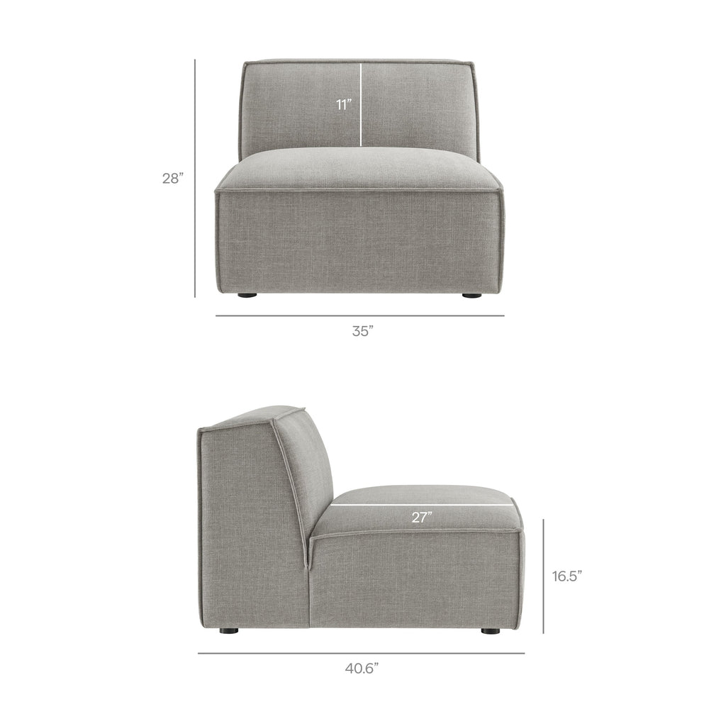 Restore 3-Piece Performance Fabric Upholstered Modular Sofa Set