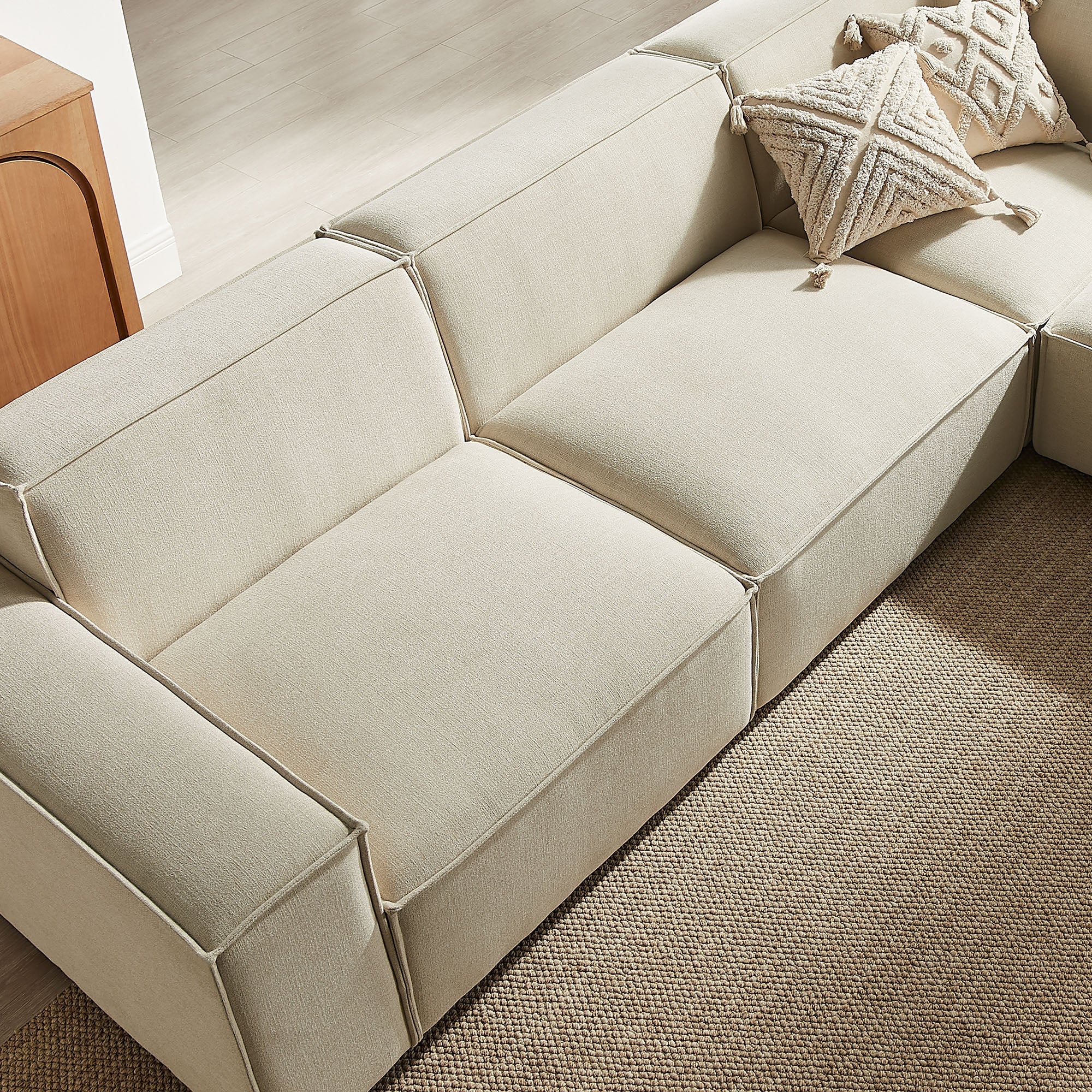 Restore 5-Piece Performance Fabric Upholstered Modular L-Shaped Sofa