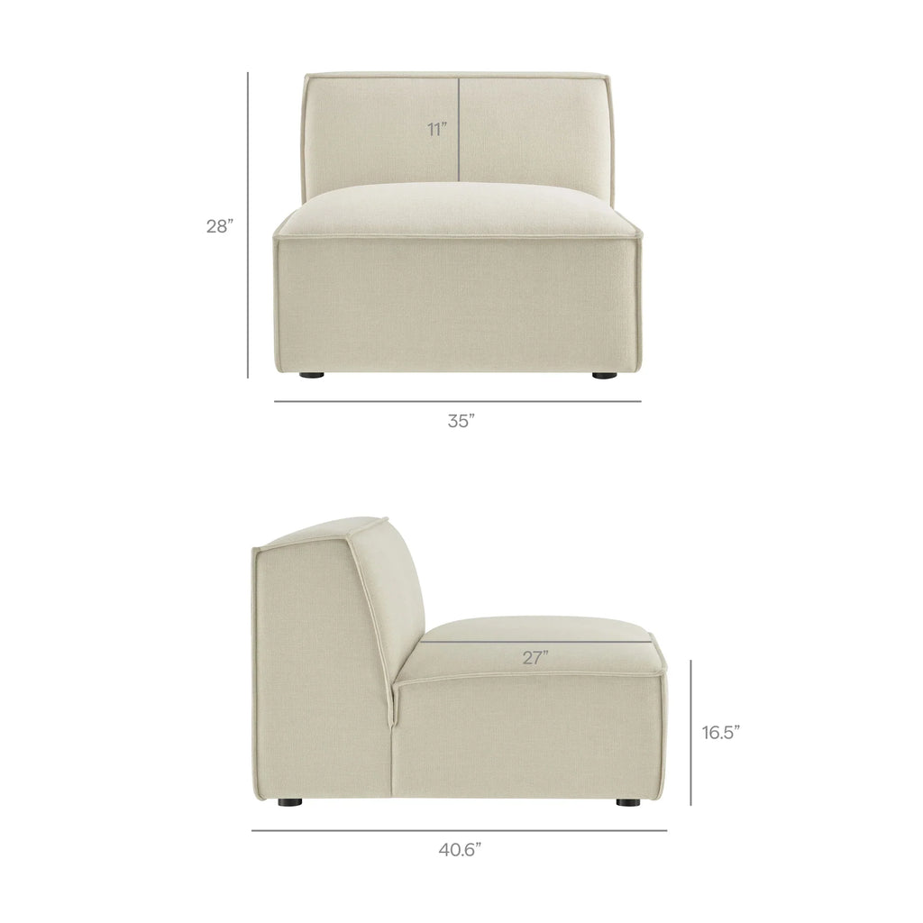 Restore 5-Piece Performance Fabric Upholstered Modular L-Shaped Sofa