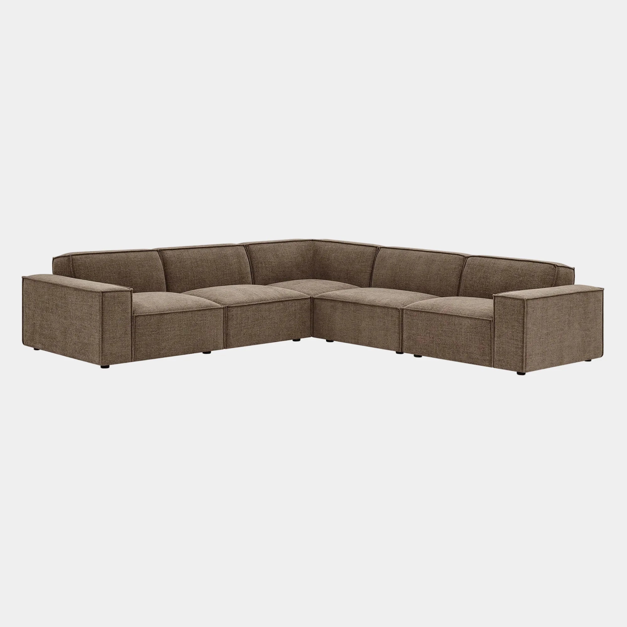 Restore 5-Piece Performance Fabric Upholstered Modular L-Shaped Sofa