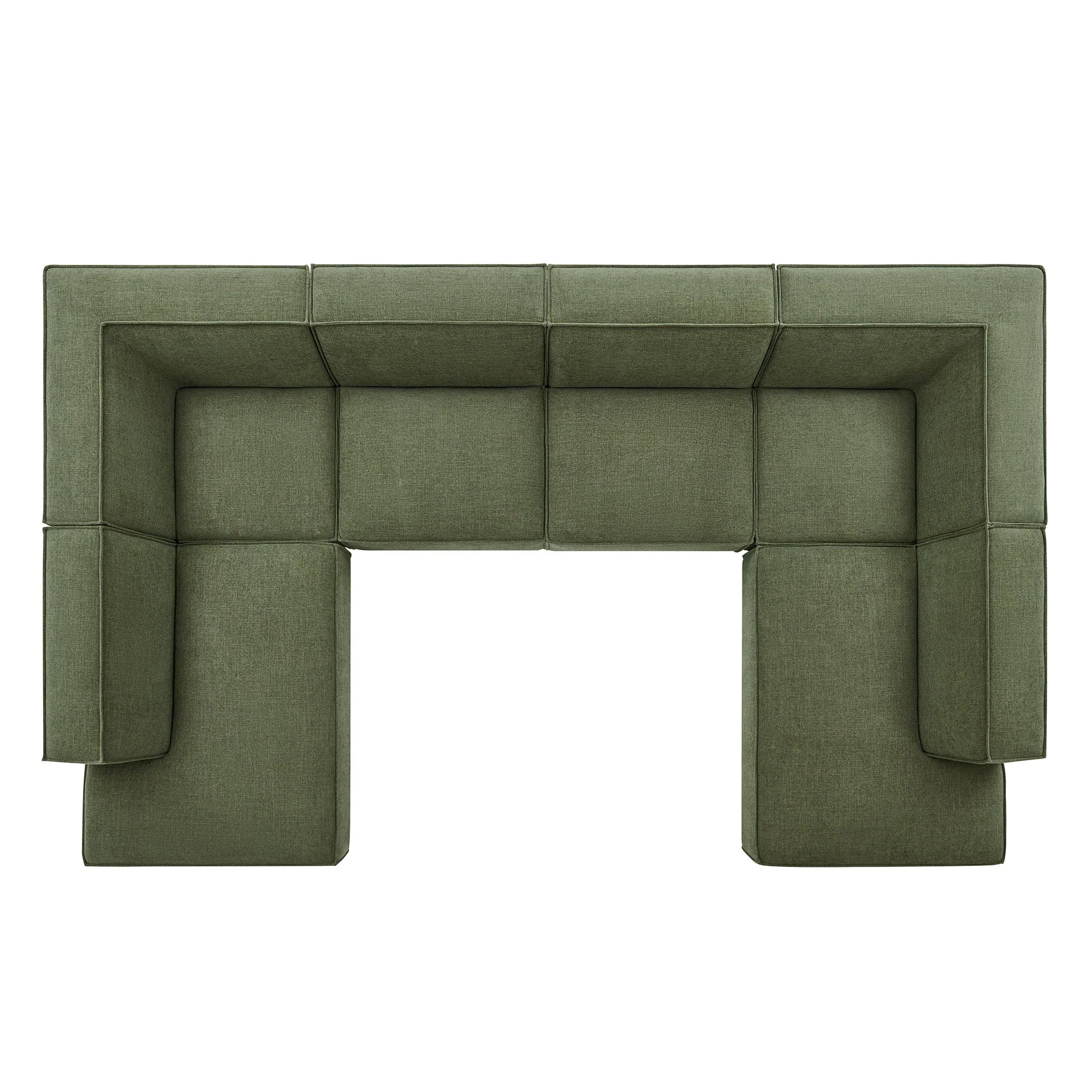 Restore 6-Piece Performance Fabric Upholstered U-Shaped Sectional Sofa