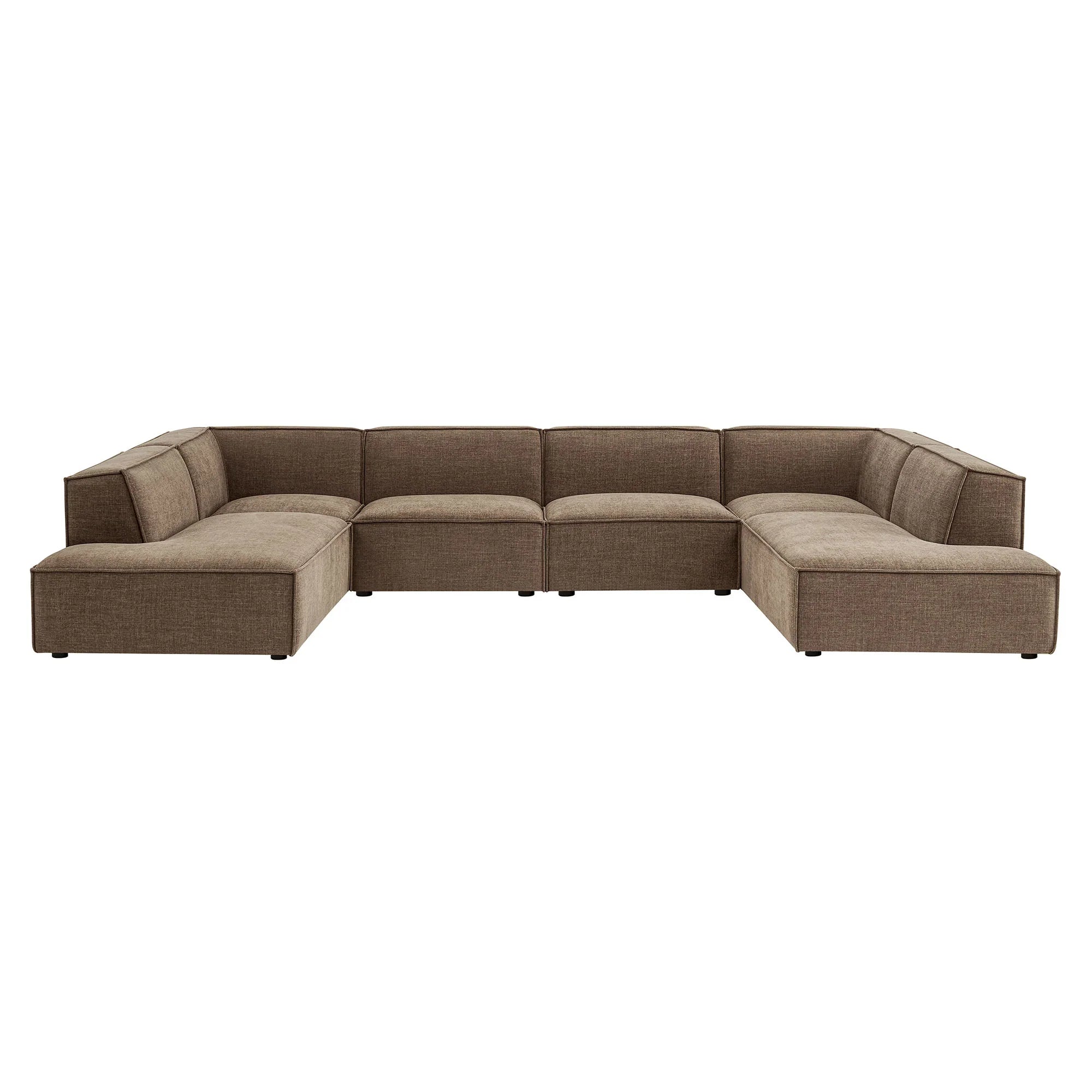Restore 6-Piece Performance Fabric Upholstered U-Shaped Sectional Sofa