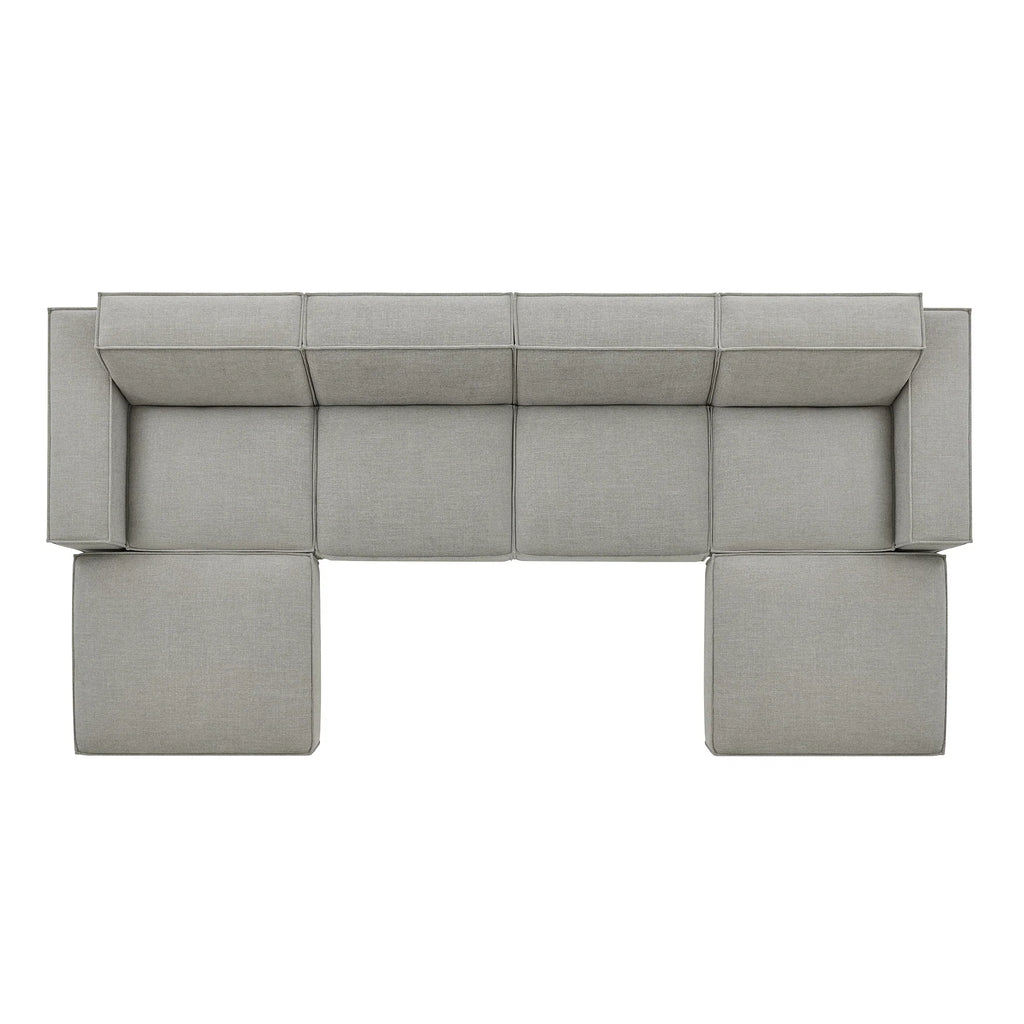 Restore 6-Piece Performance Fabric Upholstered Modular Sectional Sofa