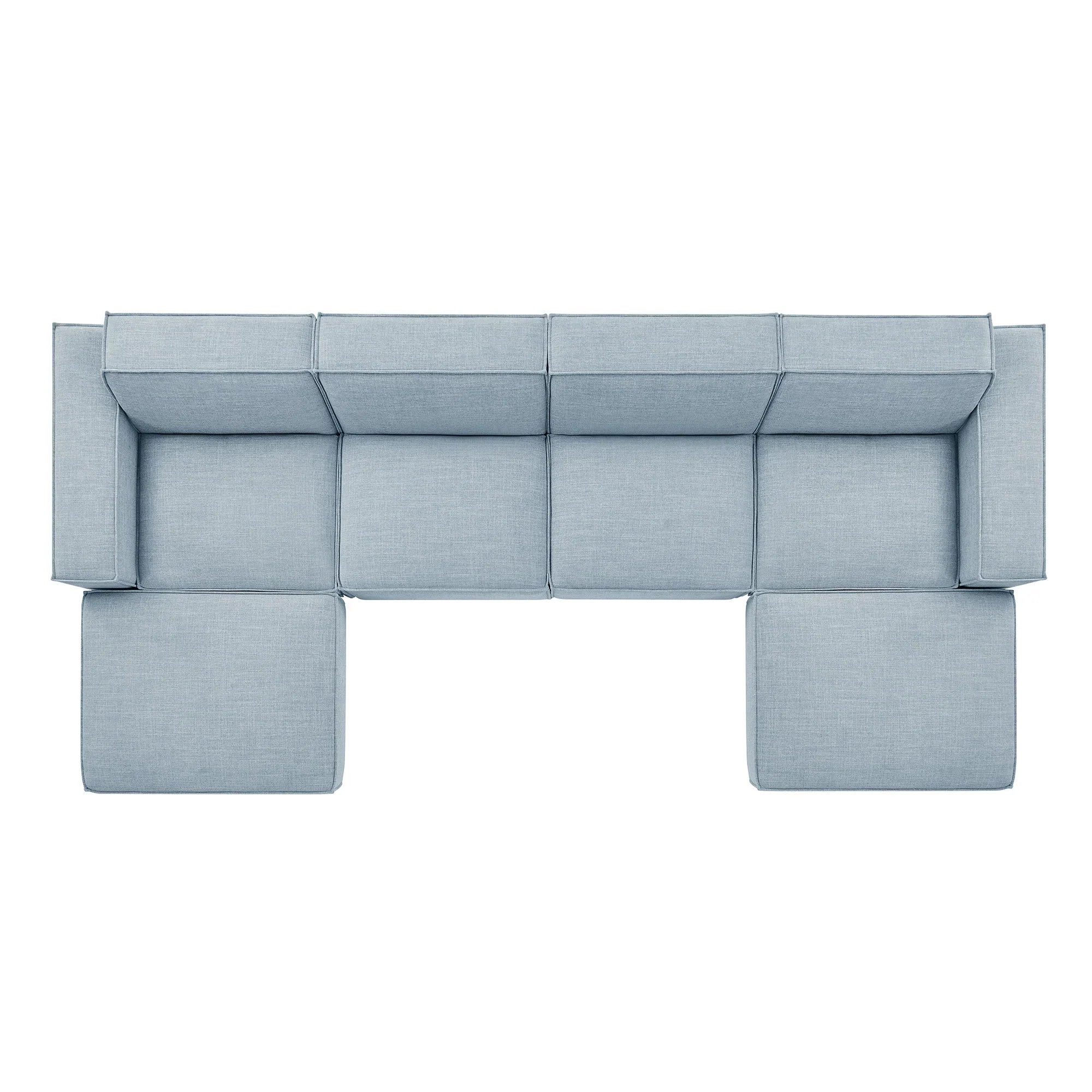 Restore 6-Piece Performance Fabric Upholstered Modular Sectional Sofa
