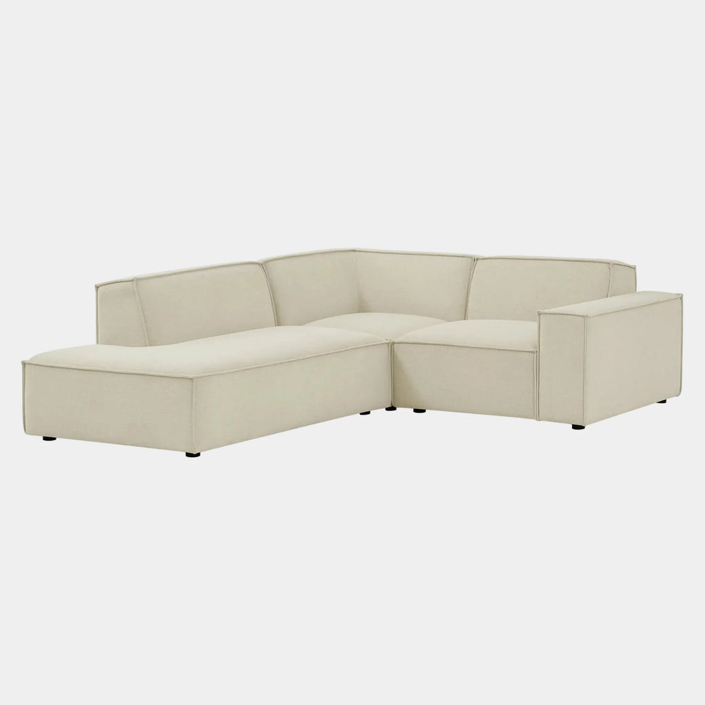 Restore 3-Piece Performance Fabric Upholstered Modular L-Shaped Sectional Sofa