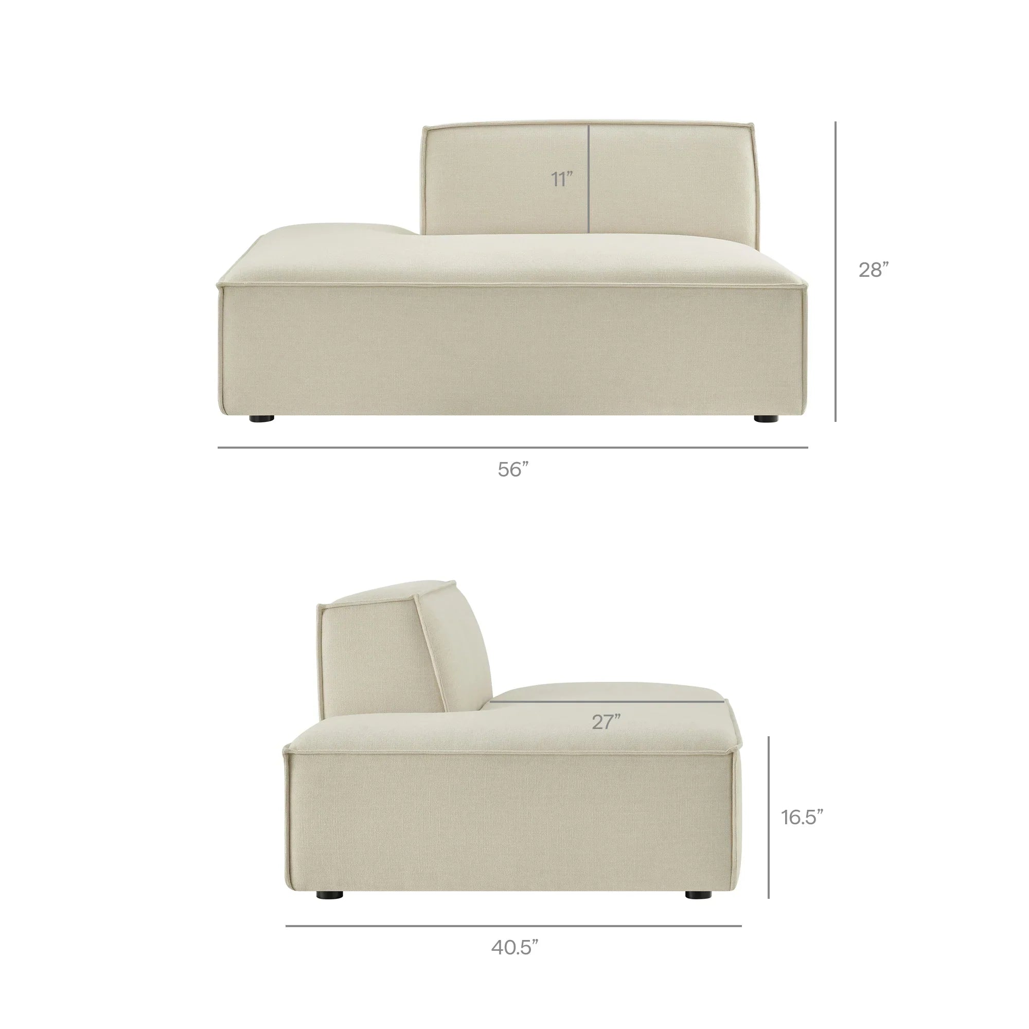Restore 3-Piece Performance Fabric Upholstered Modular L-Shaped Sectional Sofa