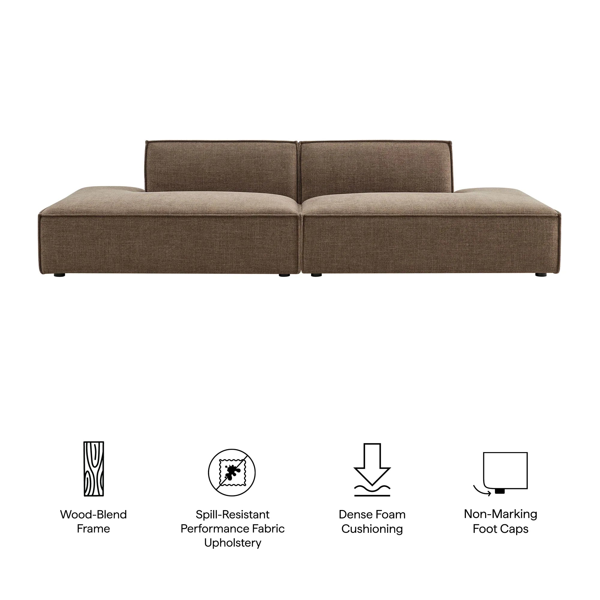 Restore 2-Piece Performance Fabric Upholstered Modular Loveseat