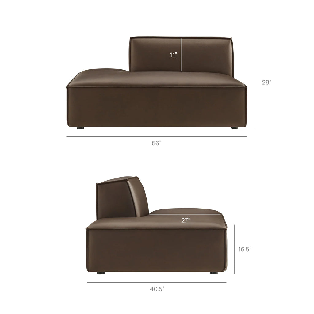 Restore 2-Piece Vegan Leather Modular Sofa
