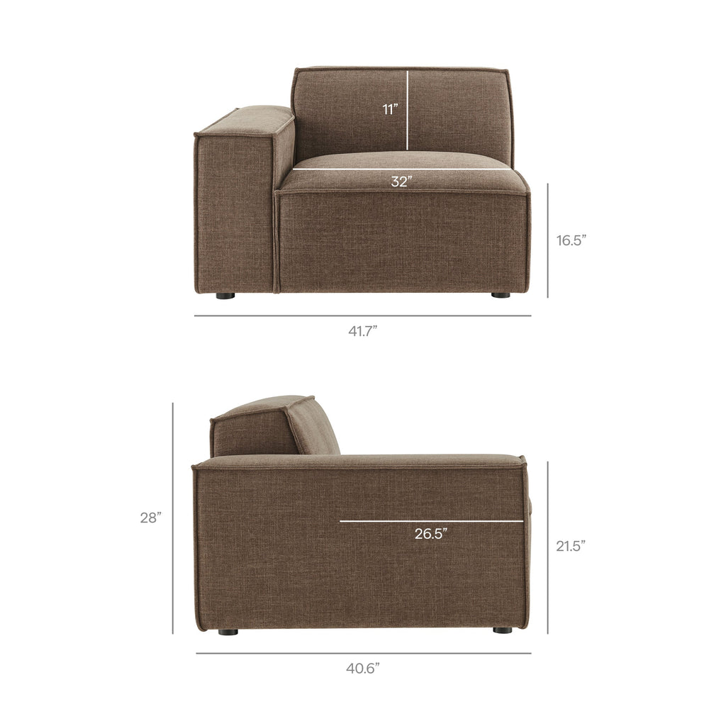 Restore 2-Piece Performance Fabric Upholstered Modular Loveseat