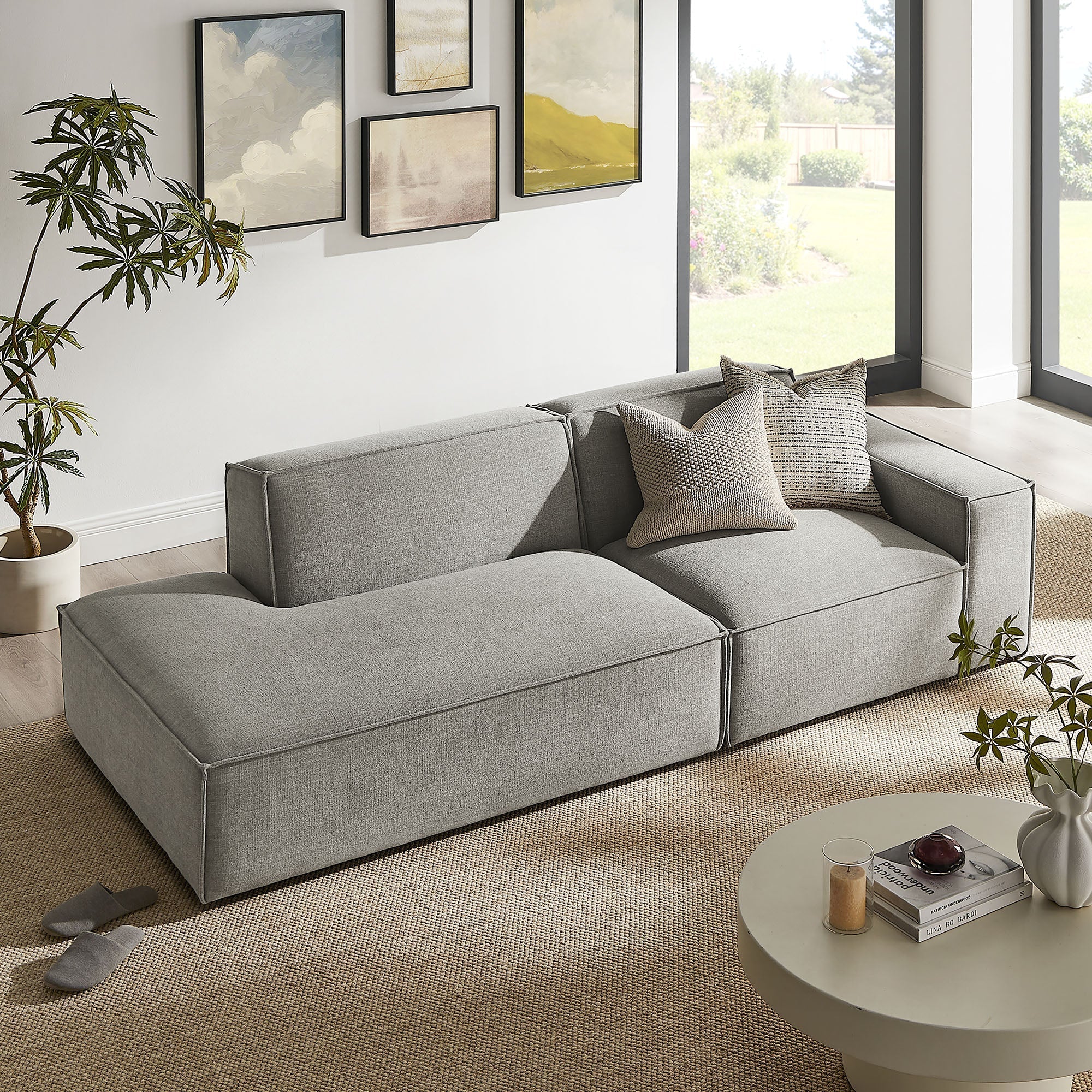 Restore 2-Piece Performance Fabric Upholstered Modular Loveseat