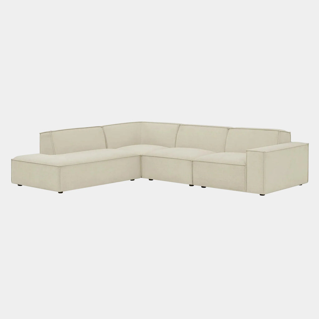 Restore 4-Piece Performance Fabric Upholstered Modular L-Shaped Sofa