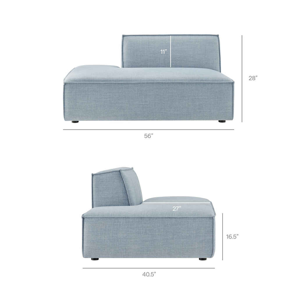 Restore 4-Piece Performance Fabric Upholstered Modular L-Shaped Sofa