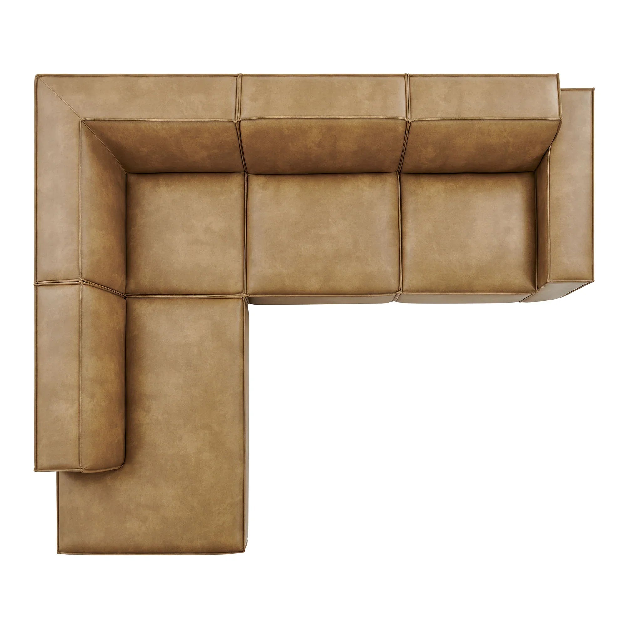 Restore 4-Piece Vegan Leather Modular L-Shaped Sofa