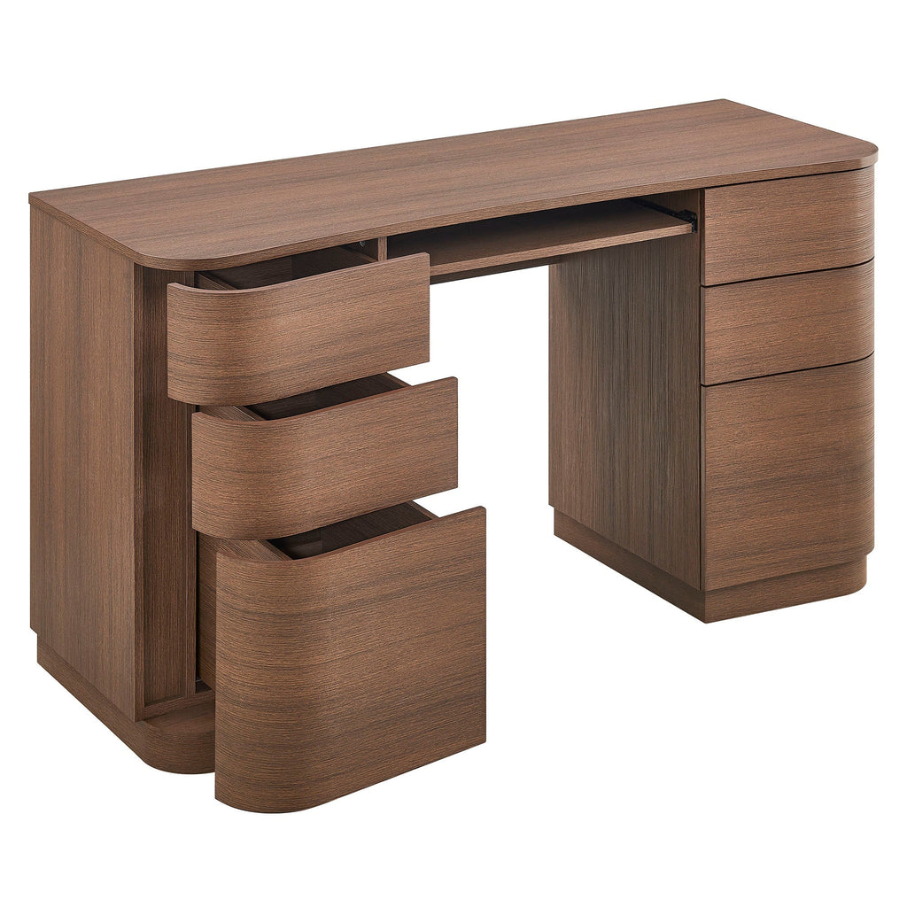 Mirae 55" 6-Drawer Curved Office Desk