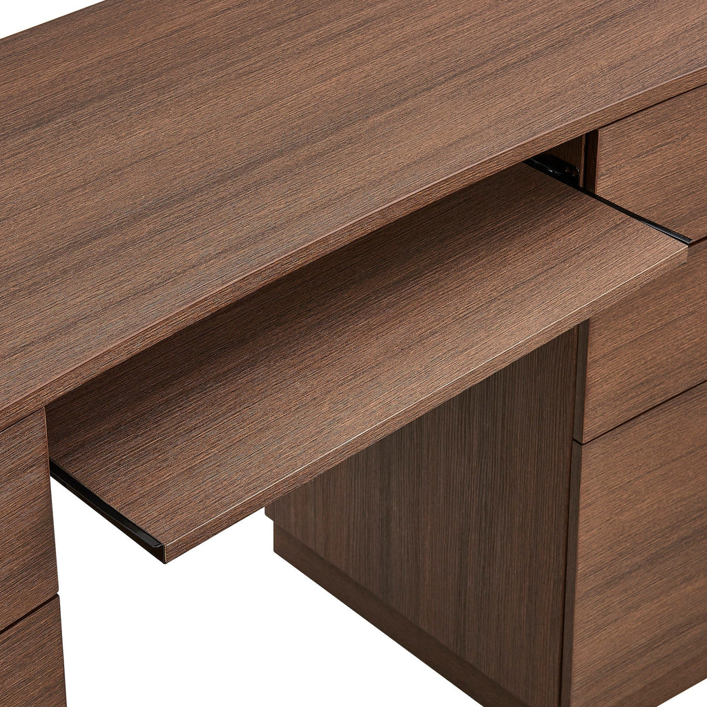 Mirae 55" 6-Drawer Curved Office Desk