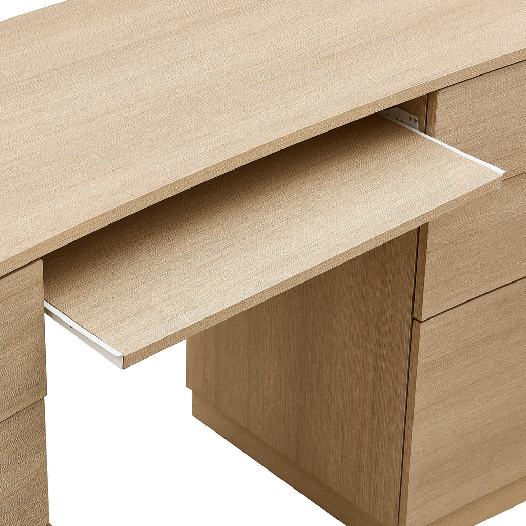 Mirae 55" 6-Drawer Curved Office Desk