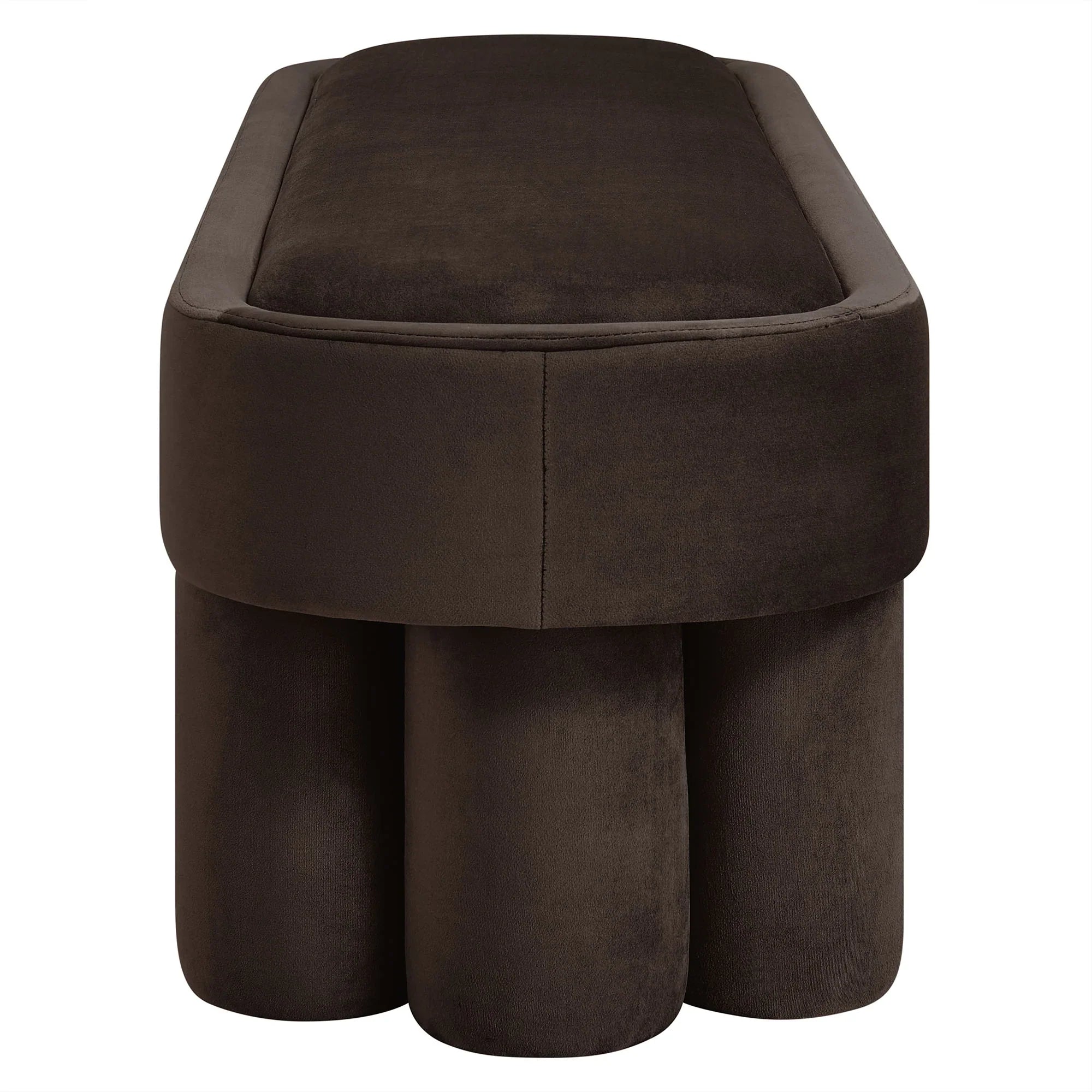 Mossi Oval Performance Velvet Accent Bench
