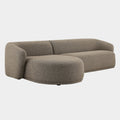 Monica 2 Piece Left Facing Boucle Fabric Modular Sofa with Chaise