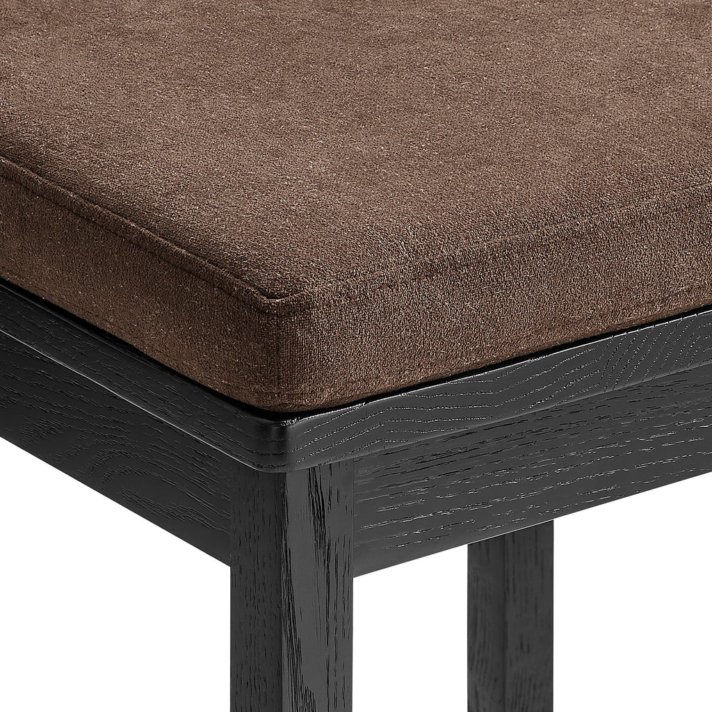 Jax Oak Wood Dining Chair With Wavy Razor Back and Cushion