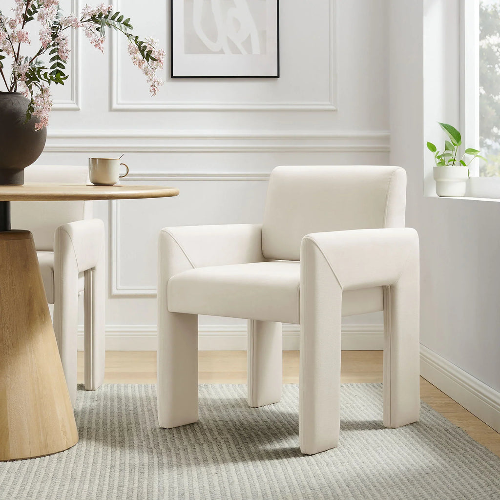 Daven Stain-Resistant Performance Velvet Dining Armchair