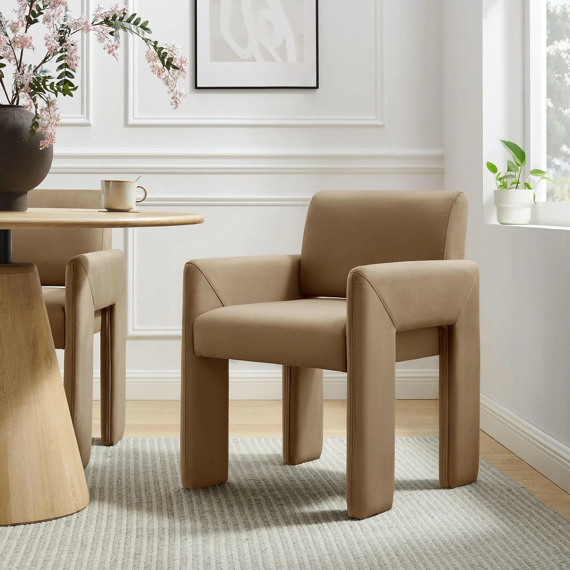 Daven Stain-Resistant Performance Velvet Dining Armchair