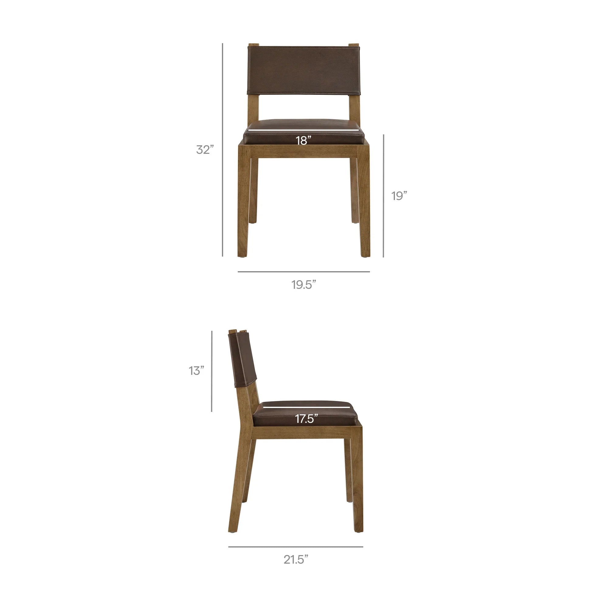 Calder Vegan Leather Dining Side Chair