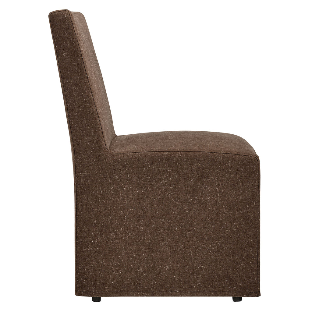 Tessera Upholstered Linen-Blend Slipcovered Dining Chair