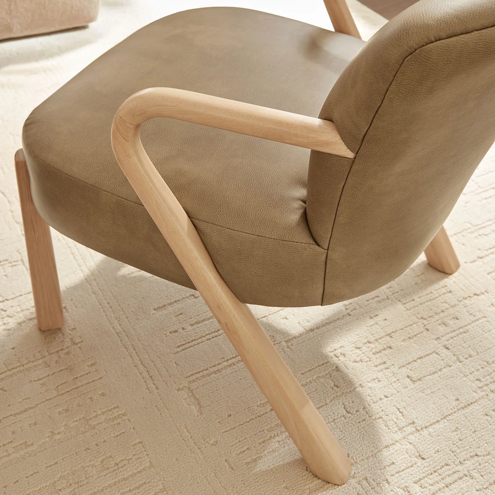 Arden Faux Leather Upholstered Accent Armchair