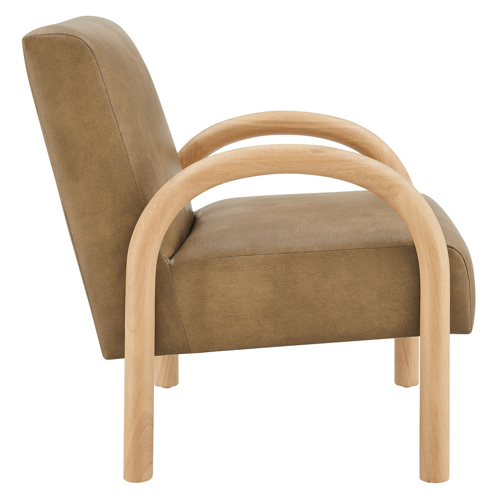 Lunet Faux Leather Upholstered Accent Chair