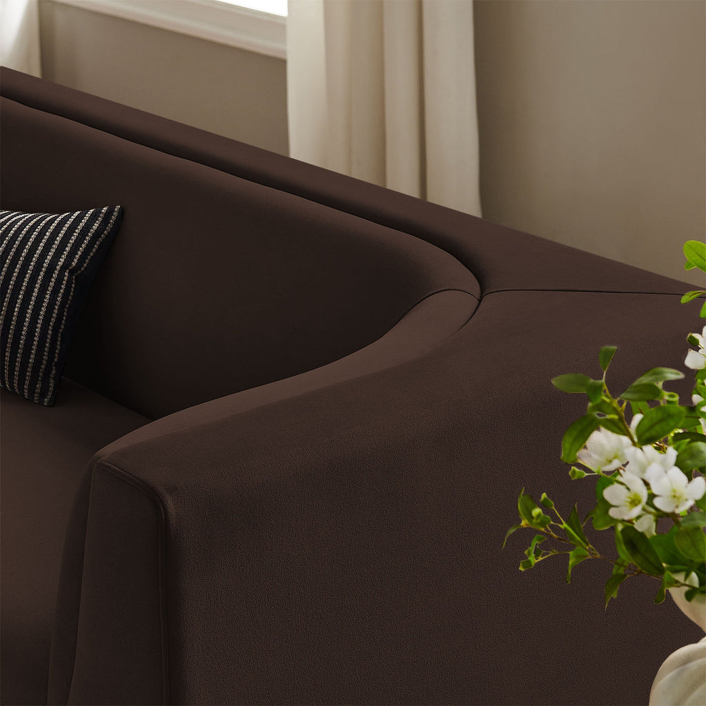Hilda 86" Curved Back Performance Velvet Sofa