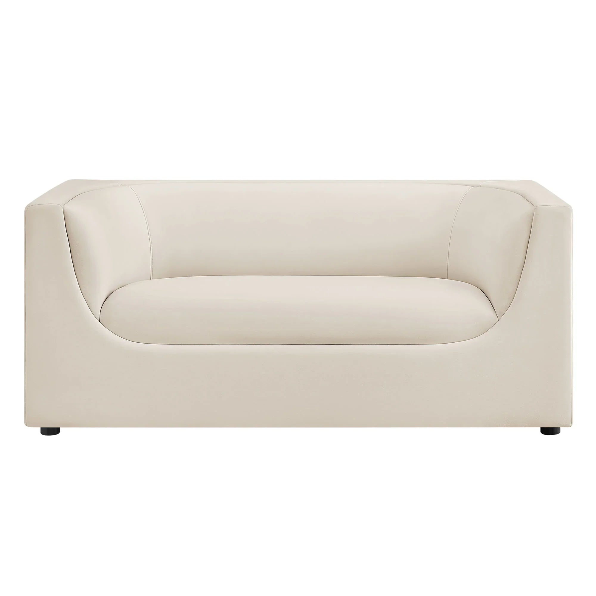 Hilda 67" Curved Back Performance Velvet Loveseat