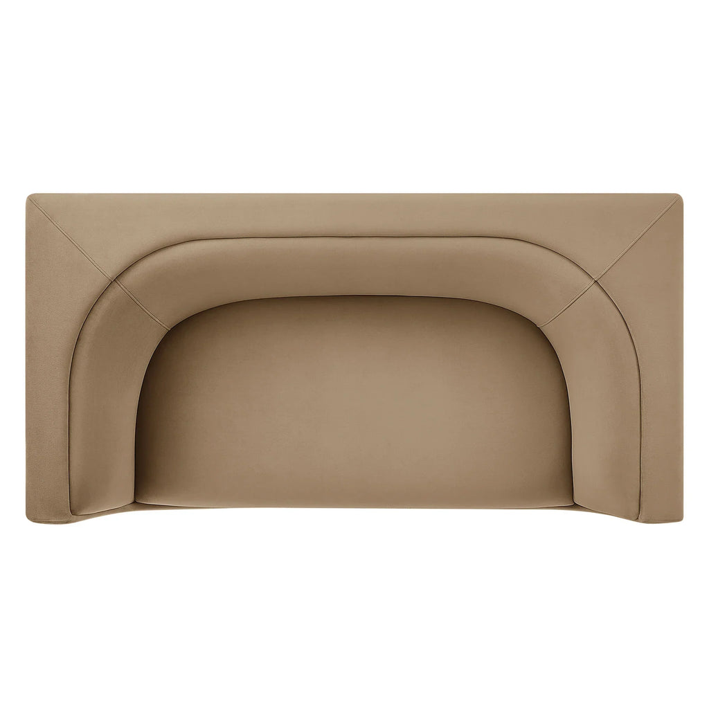 Hilda 67" Curved Back Performance Velvet Loveseat