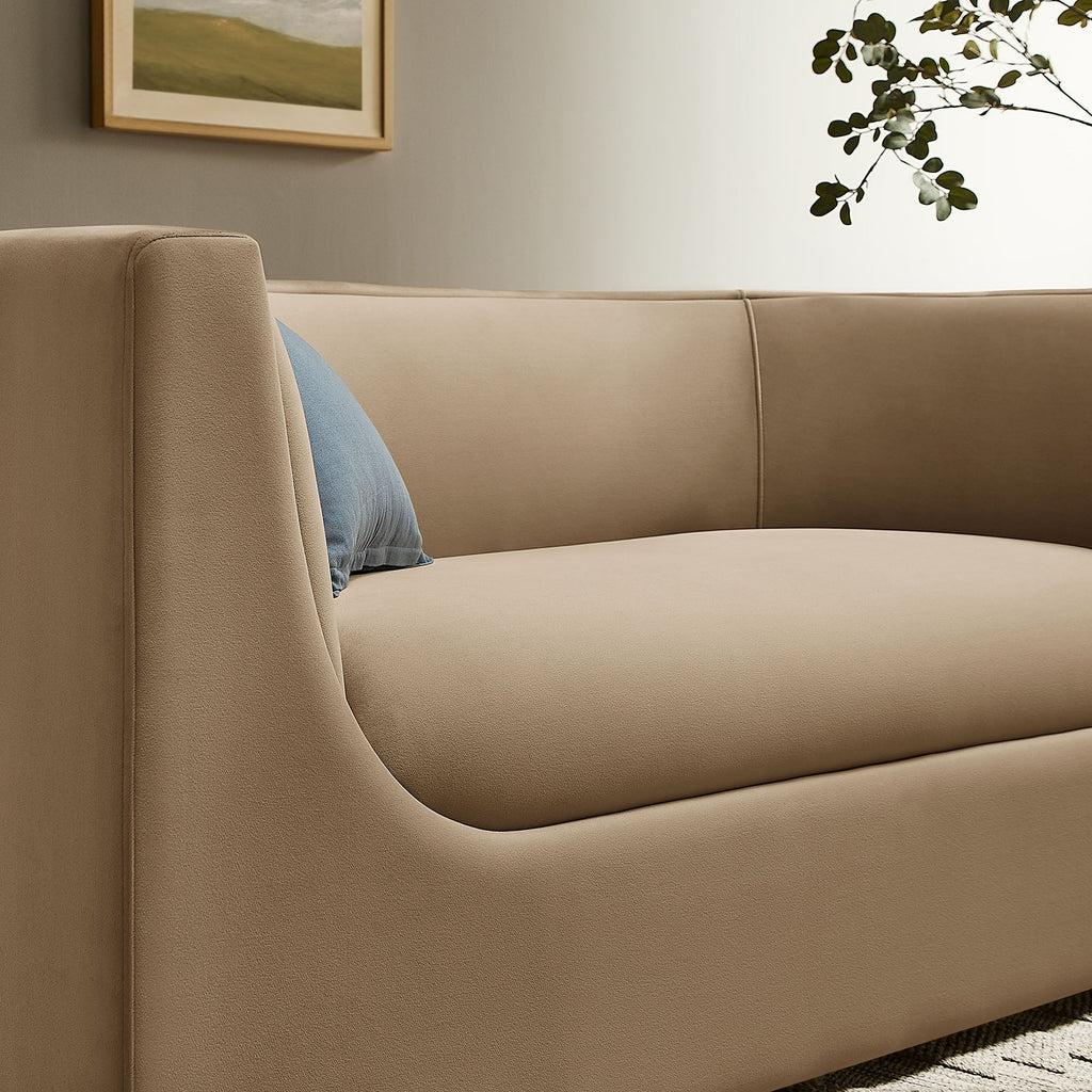 Hilda 67" Curved Back Performance Velvet Loveseat